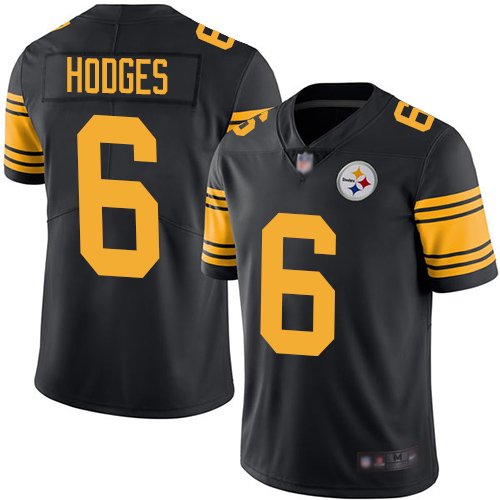 Youth Pittsburgh Steelers Football 6 Limited Black Devlin Hodges Rush Vapor Untouchable Nike NFL Jersey